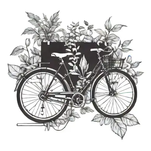 A Vintage Bike Transformed Into A Colorful Mural With Plants And Travel Elements