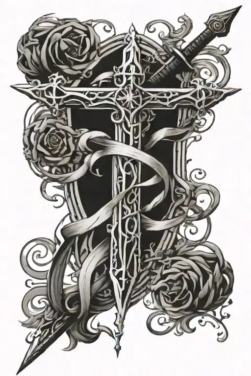 Cross And Sword Intertwined