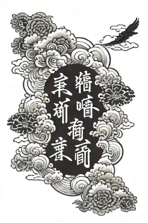 A Quote With Mom And Dad In Japanese Surrounded By Clouds