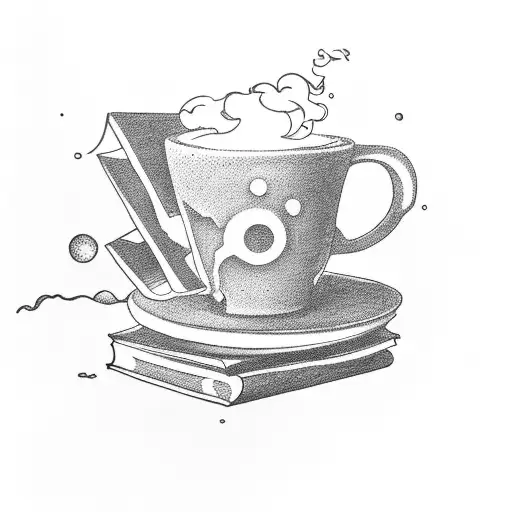 A Stack Of Books With Steam Rising From A Coffee Cup