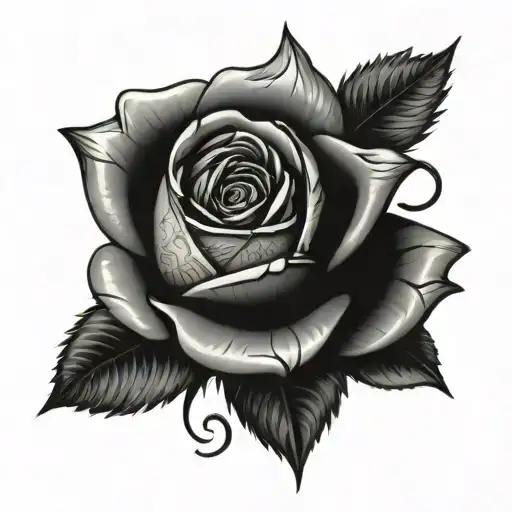 Rose With Eye Intertwined Within