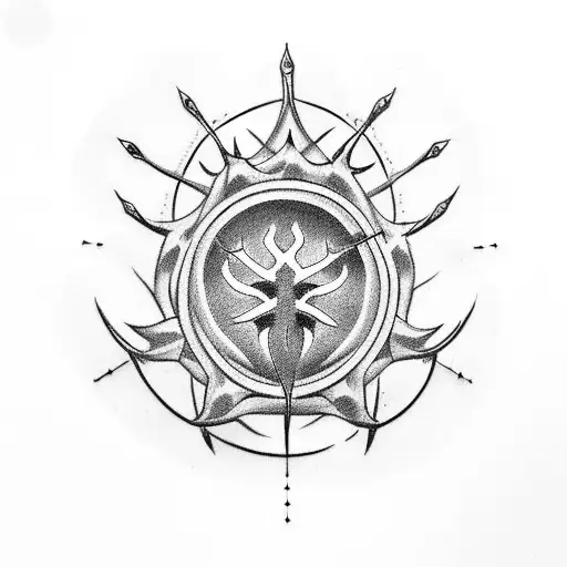 Crown Of Thorns With Ywyh In Middle