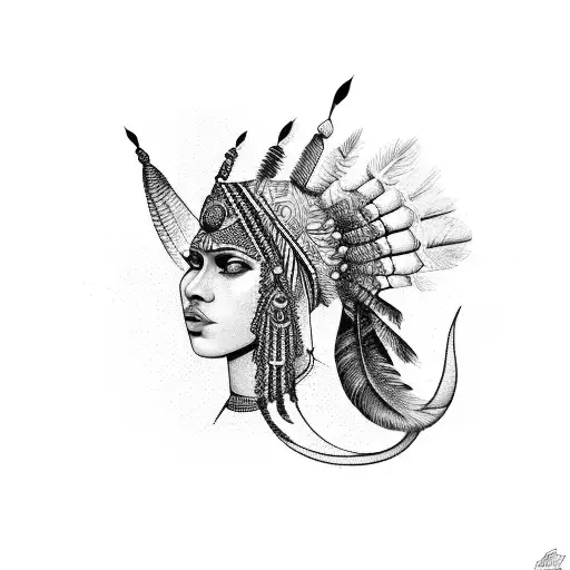 The Three Of Life With Indian And African Espects