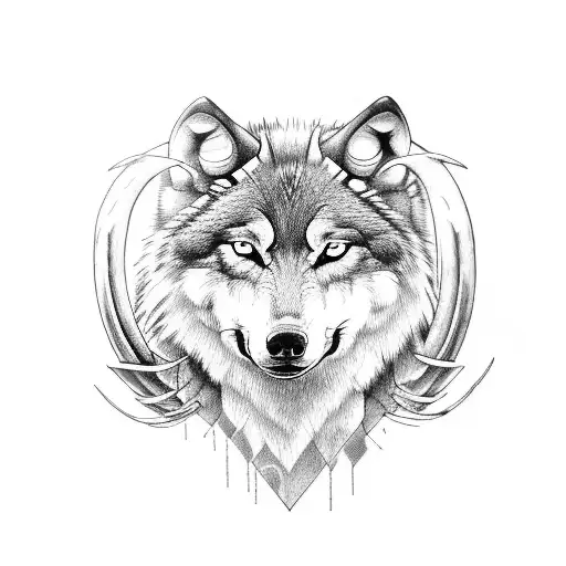 Wolf With Ram Horns