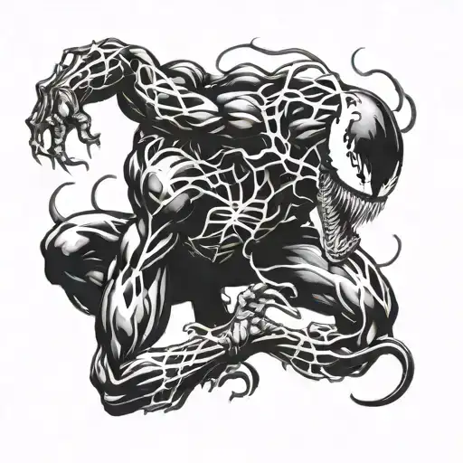 Venom And Carnage Fighting Each Other
