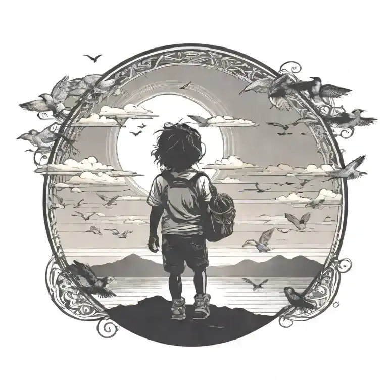 Can You Add A Few Bird Silhouettes Flying Aroung The