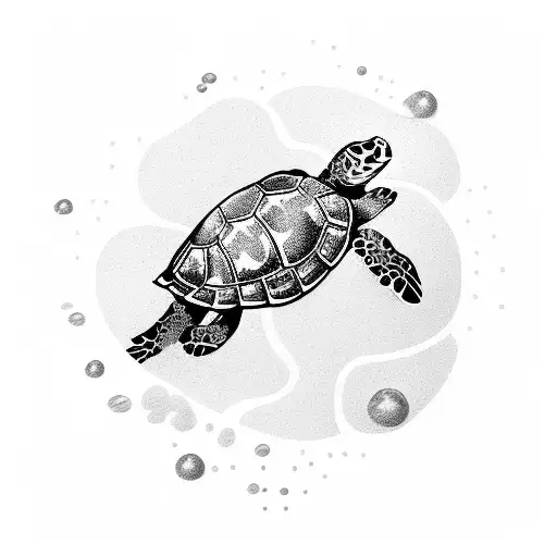 Scuba Diver Riding On A Sea Turtle