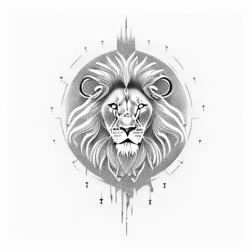 Jesus Christ Cross Lion Sky Tribal 3D