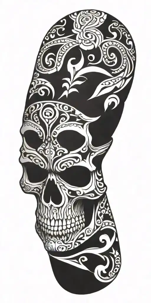 Skull Tribal Maori