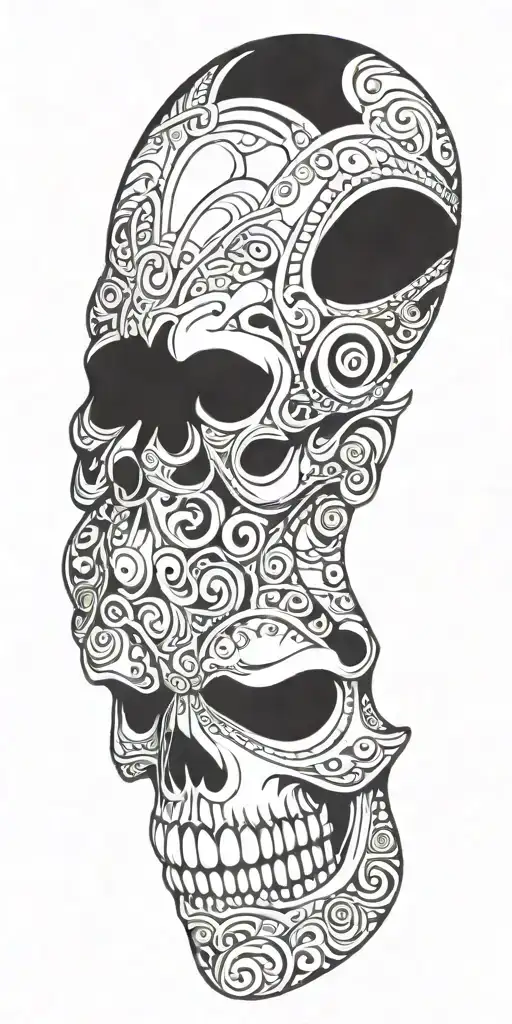 Skull Tribal Maori