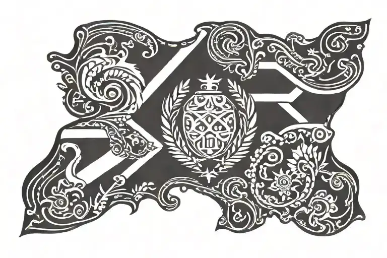 South Africa And Sweden Flag Background Black