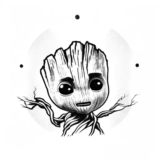 Baby Groot With A Halo