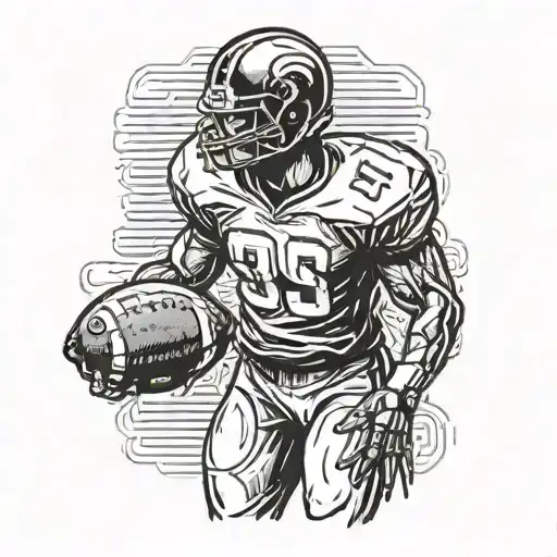 Football Player Holding