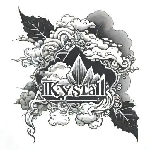 Krystal Name Shaded Clouds In Background