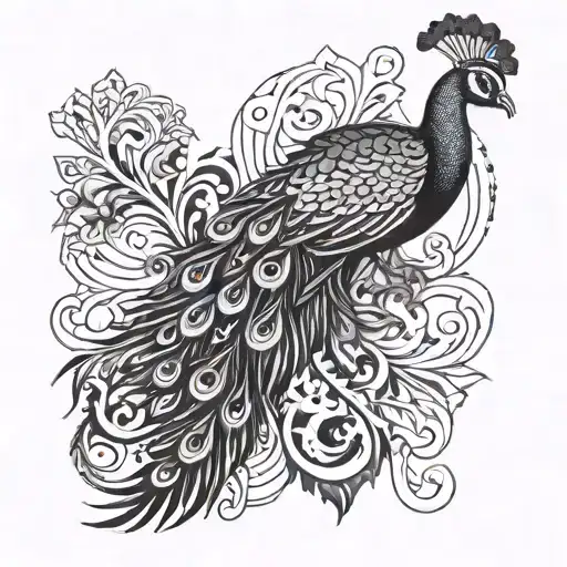 Peacock With The Initals S And G