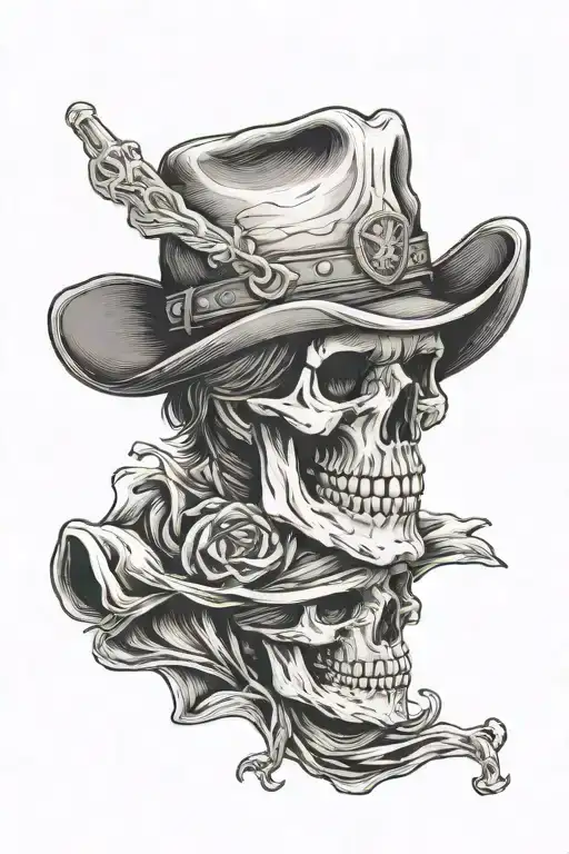 Skull And Cowboy