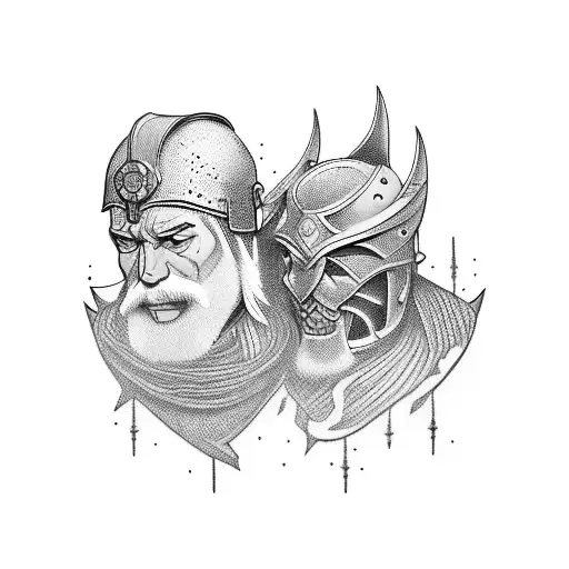 Father And Son Warrior