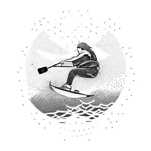 A Wakeboarder Catching Air With A Vibrant Sunset In The Background