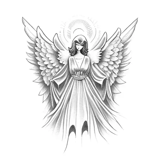 Angel Tattoo With Loyalty Script