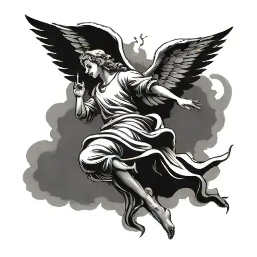 Angel Reaching To The Sky