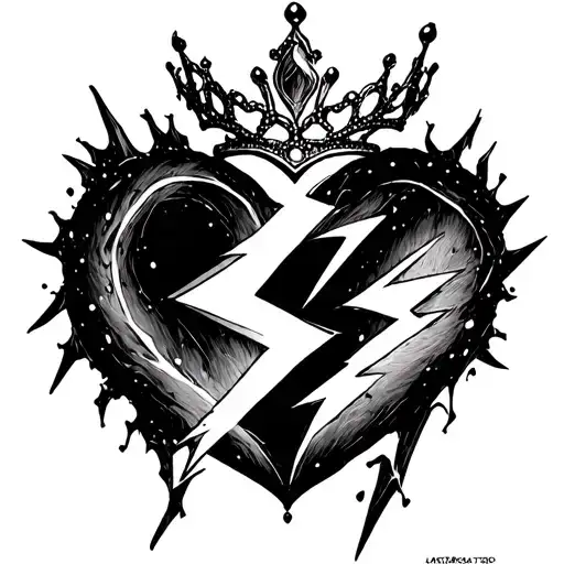 Tiara Lightning Broken Heart Love
