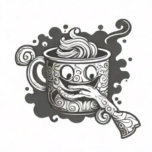 The Kool Aid Man Hugging A Coffee Cup