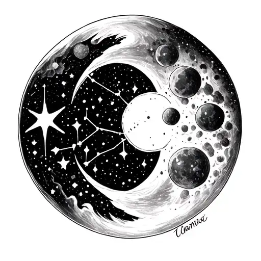 Cancer Constellation With Moon