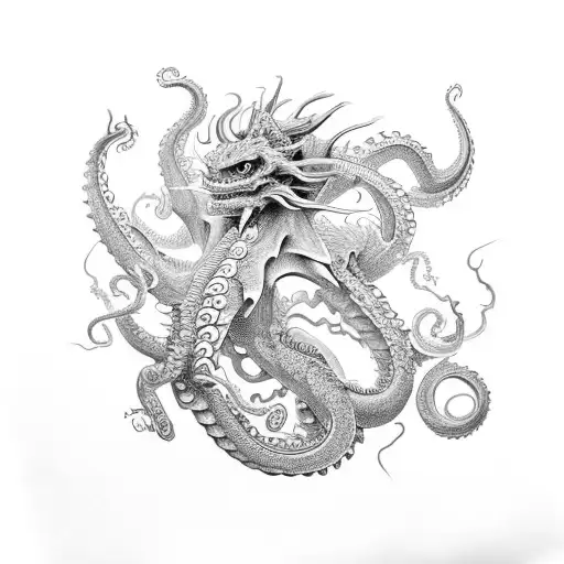 Combine A Dragon And An Octopus In A Fierce Battle