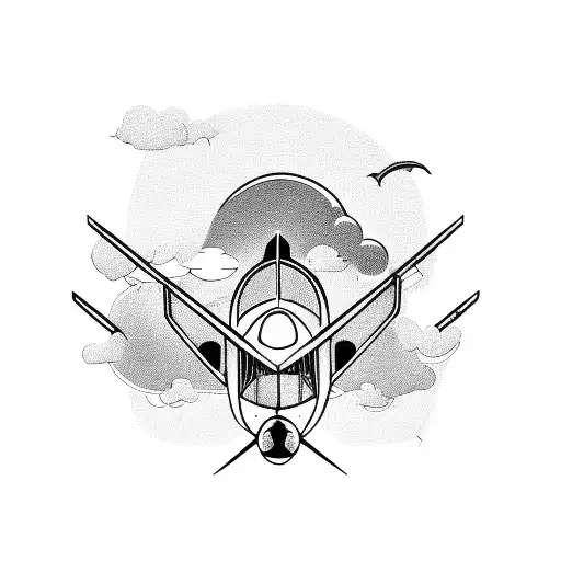 Airplane With Clouds