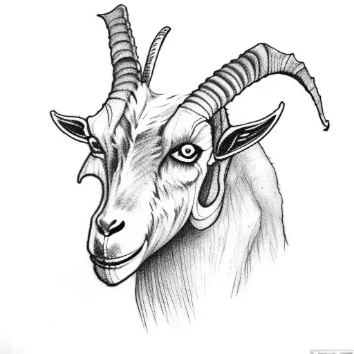 Goat Skull With Slipknot Logo