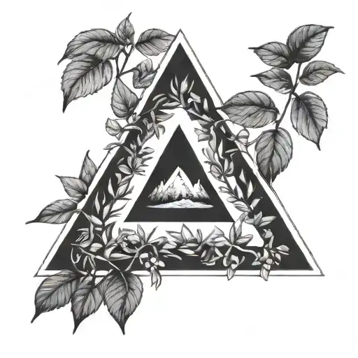 Upside Down Triangle Nature Inspired