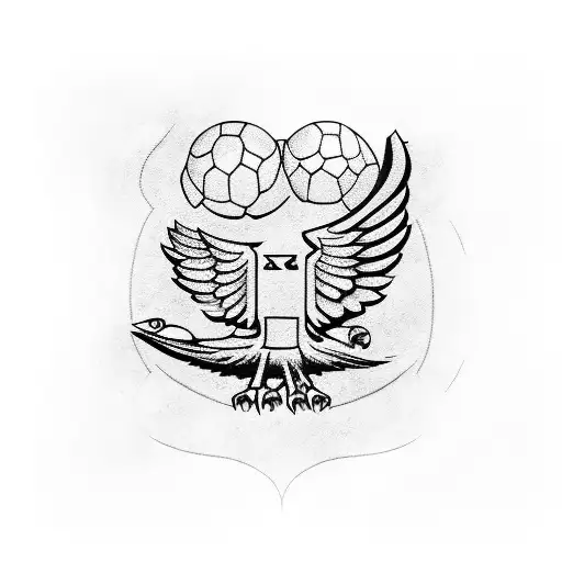 Eagle With Soccer Club Logo