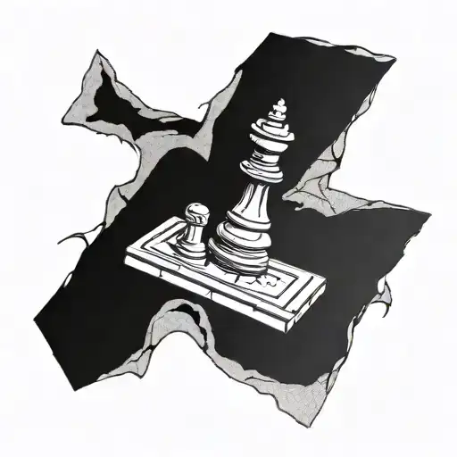 Pawn Chess Piece In A Sandbox