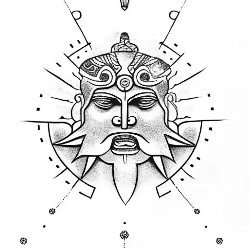Incan Sun God And The Andes