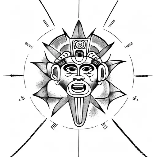 Incan Sun God And The Andes