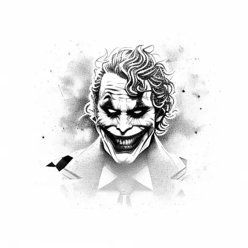 Combine The Joker And Everton's Football Stadium In A Blackwork Design