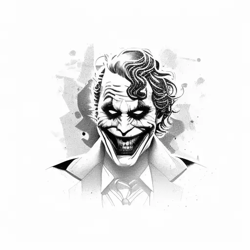 Combine The Joker And Everton's Football Stadium In A Blackwork Design