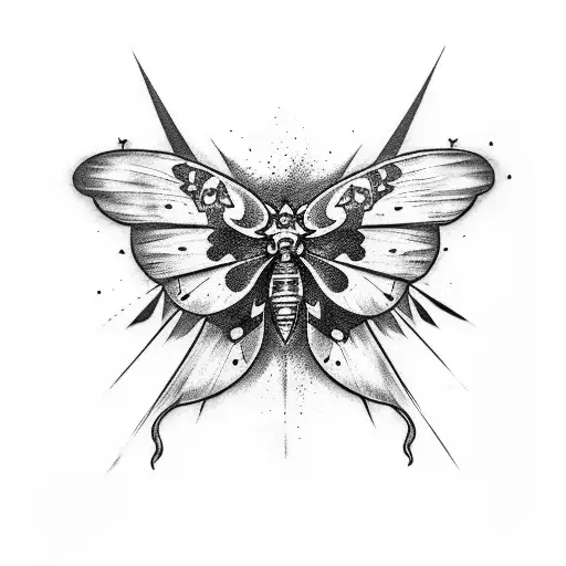 The Last Of Us Tattoo With Deathshead Moth