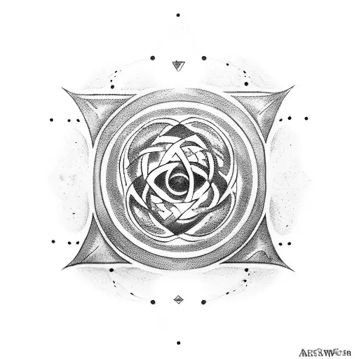 A Mystical Wiccan Symbol Emerging From A Smoky Incense Stick