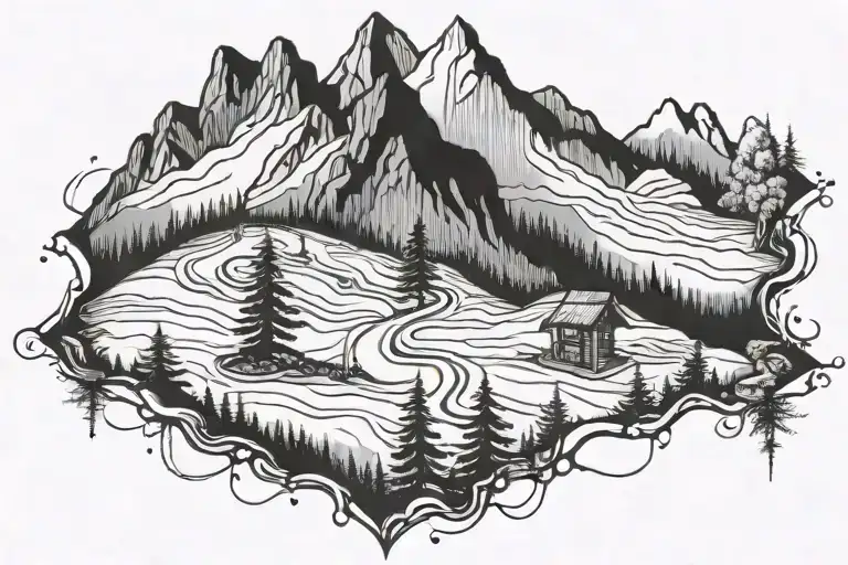 Mountain Hiking Trail Winding