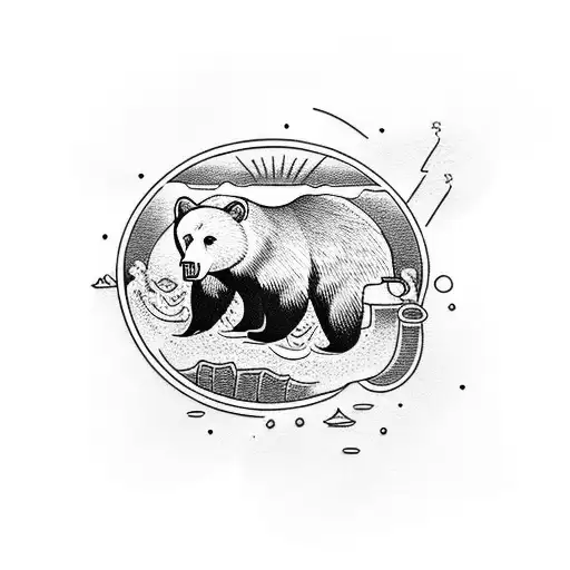 Black Bear In A Hot Tub With A Beer