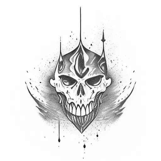 Smiling Dagger Dripping Blood From It