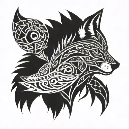 Lone Wolf Samoan Mix Tribal Illusion