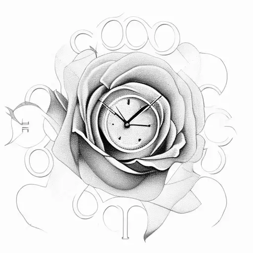 Clock And Roses Sleve