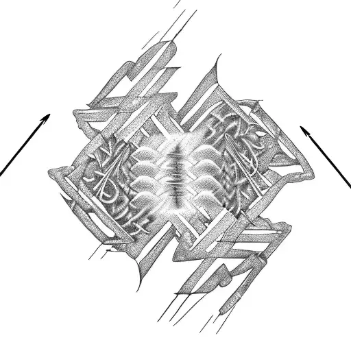 An Arrow Piercing Through A Dna Double Helix