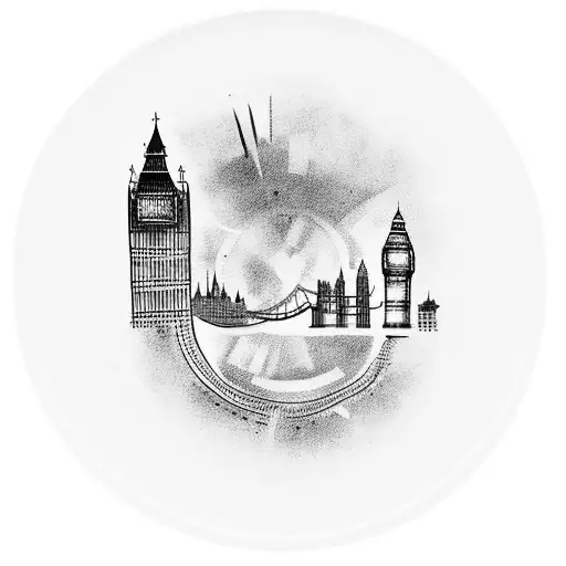 A Coffee Cup With The London Skyline As Its Reflection