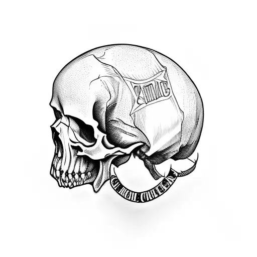 Skull With Words