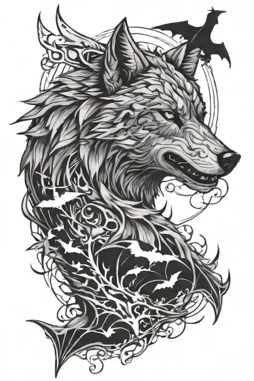 Wolf And Bats