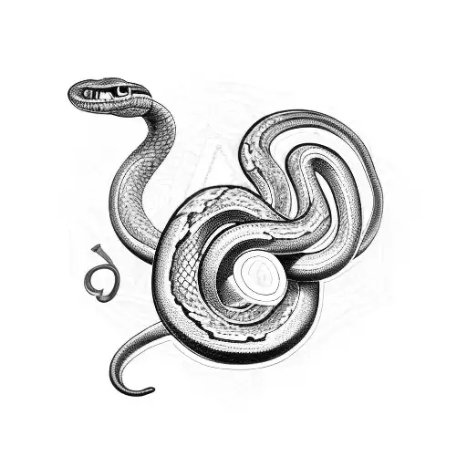 A Snake Coiled Around A Treble Clef