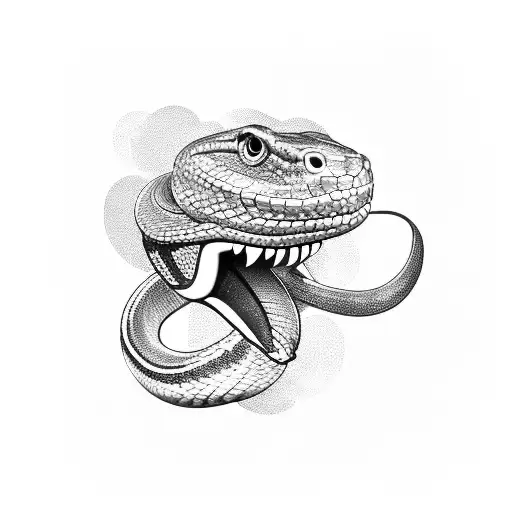 Snake With Disco Ball In Mouth